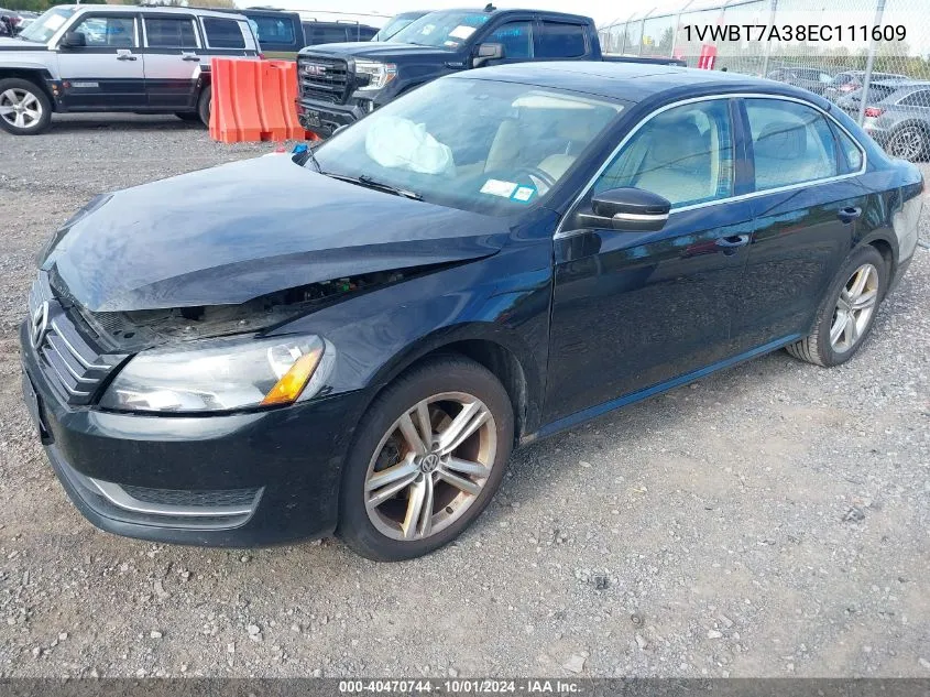 2014 Volkswagen Passat 1.8T Se VIN: 1VWBT7A38EC111609 Lot: 40470744