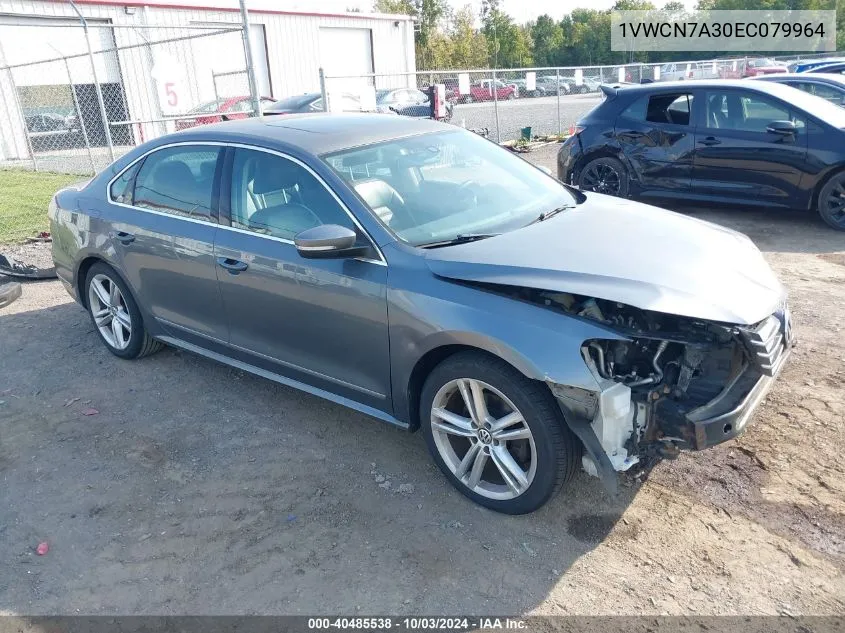 1VWCN7A30EC079964 2014 Volkswagen Passat 2.0L Tdi Sel Premium