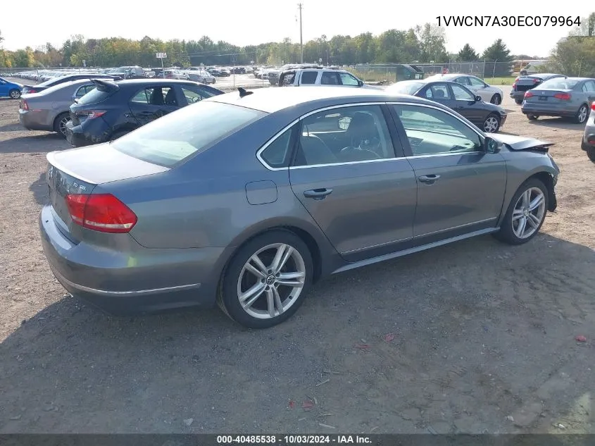 2014 Volkswagen Passat 2.0L Tdi Sel Premium VIN: 1VWCN7A30EC079964 Lot: 40485538