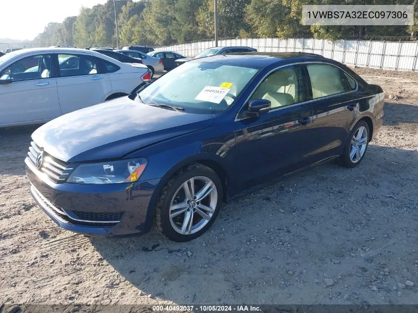 2014 Volkswagen Passat 1.8T Se VIN: 1VWBS7A32EC097306 Lot: 40492037