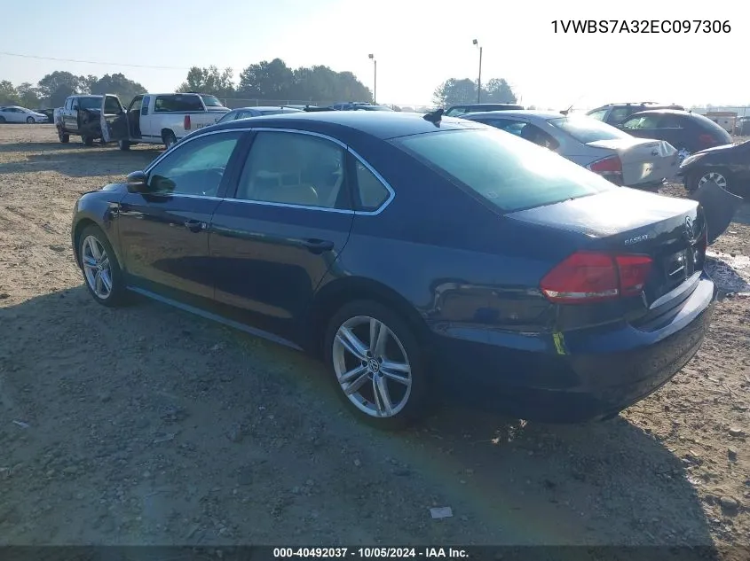 1VWBS7A32EC097306 2014 Volkswagen Passat 1.8T Se