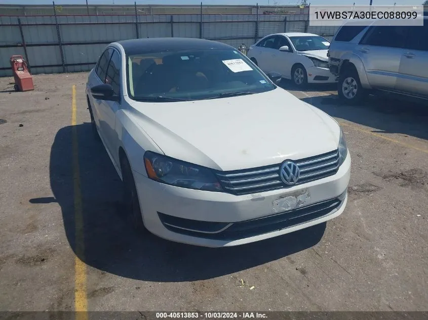 2014 Volkswagen Passat 1.8T Se VIN: 1VWBS7A30EC088099 Lot: 40513853