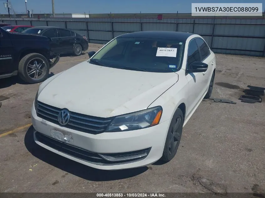 2014 Volkswagen Passat 1.8T Se VIN: 1VWBS7A30EC088099 Lot: 40513853