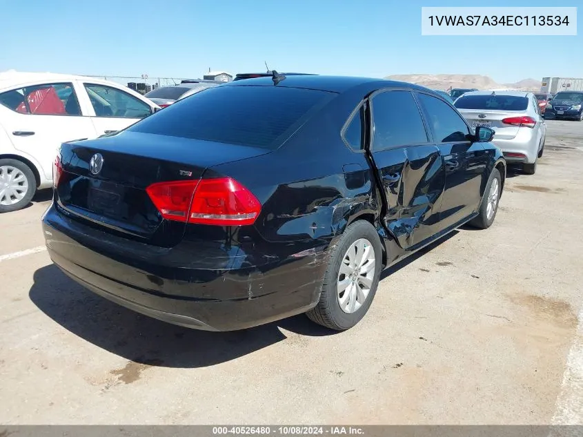 1VWAS7A34EC113534 2014 Volkswagen Passat 1.8T Wolfsburg Edition