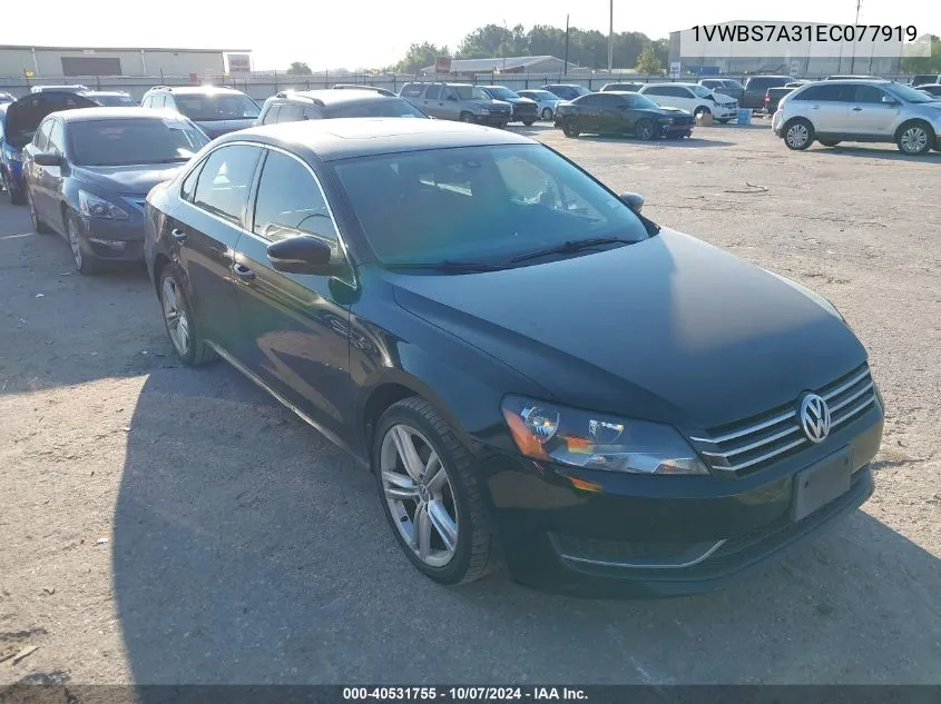 2014 Volkswagen Passat 1.8T Se VIN: 1VWBS7A31EC077919 Lot: 40531755