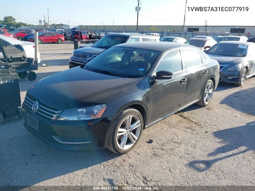 2014 Volkswagen Passat 1.8T Se VIN: 1VWBS7A31EC077919 Lot: 40531755