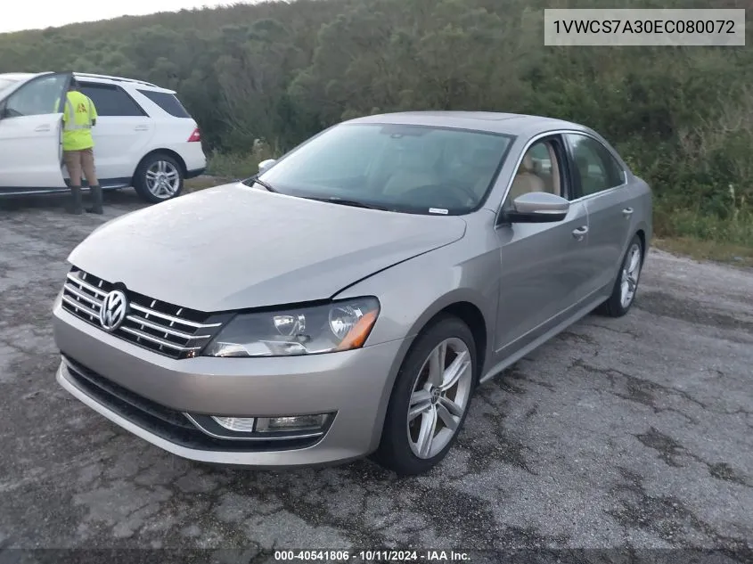 2014 Volkswagen Passat Sel VIN: 1VWCS7A30EC080072 Lot: 40541806