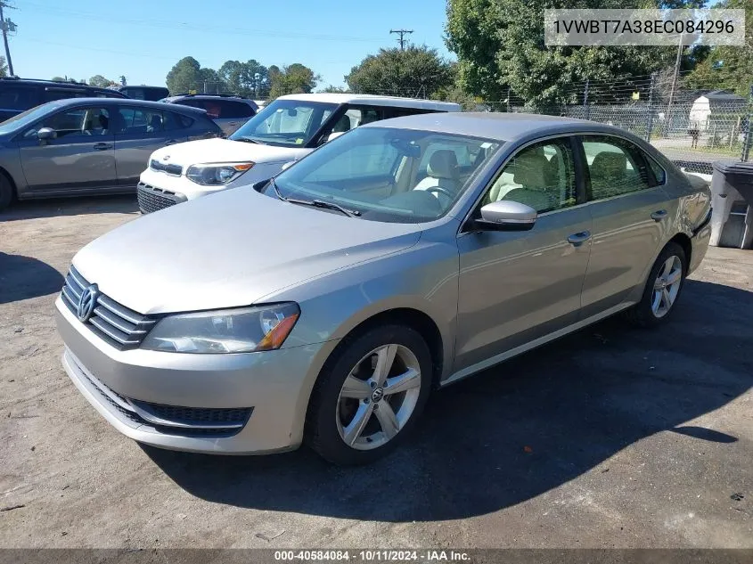 2014 Volkswagen Passat 1.8T Se VIN: 1VWBT7A38EC084296 Lot: 40584084