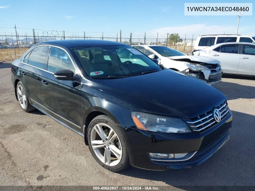 2014 Volkswagen Passat 2.0L Tdi Sel Premium VIN: 1VWCN7A34EC048460 Lot: 40652937