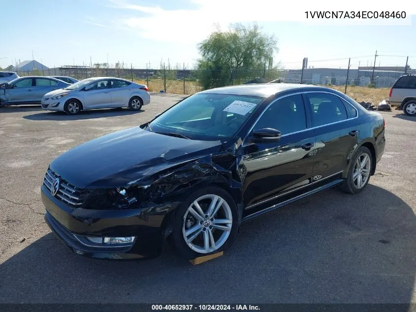 2014 Volkswagen Passat 2.0L Tdi Sel Premium VIN: 1VWCN7A34EC048460 Lot: 40652937