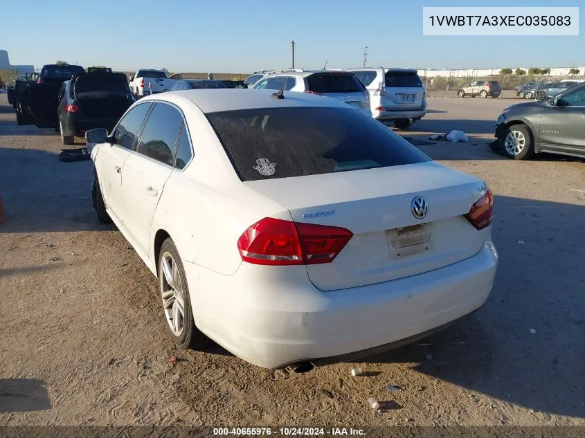 2014 Volkswagen Passat 1.8T Se VIN: 1VWBT7A3XEC035083 Lot: 40655976