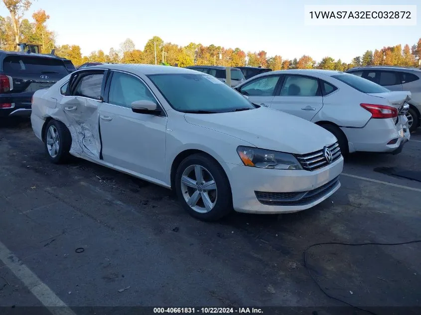 1VWAS7A32EC032872 2014 Volkswagen Passat 1.8T Wolfsburg Edition