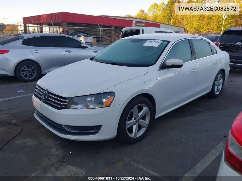 1VWAS7A32EC032872 2014 Volkswagen Passat 1.8T Wolfsburg Edition