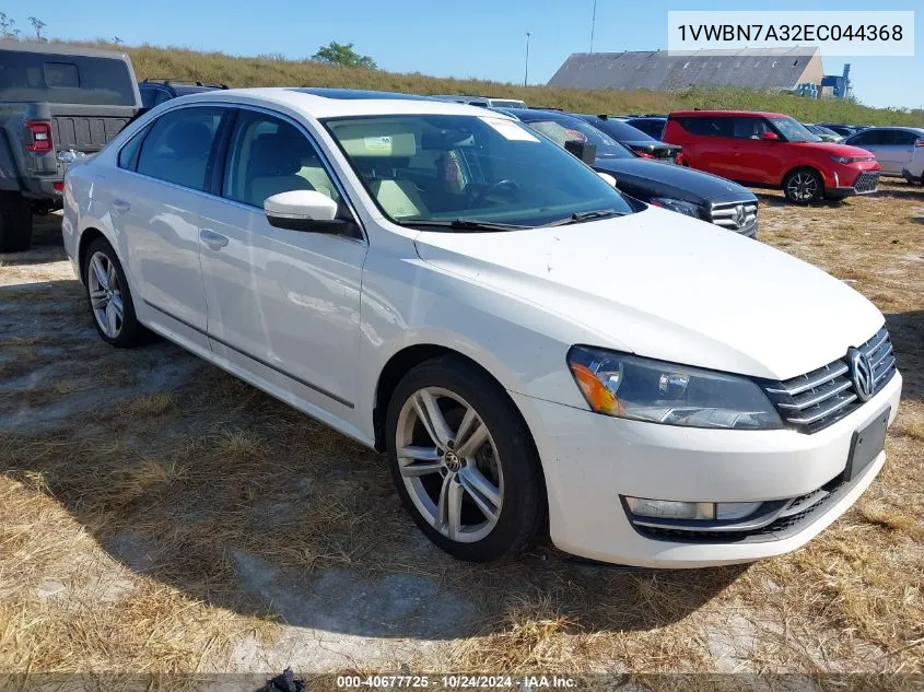 2014 Volkswagen Passat 2.0L Tdi Se VIN: 1VWBN7A32EC044368 Lot: 40677725