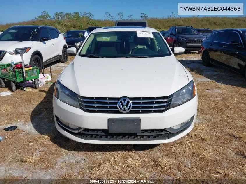 2014 Volkswagen Passat 2.0L Tdi Se VIN: 1VWBN7A32EC044368 Lot: 40677725