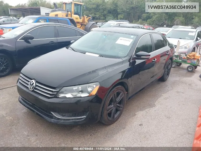 2014 Volkswagen Passat 1.8T Se VIN: 1VWBS7A36EC048934 Lot: 40769454