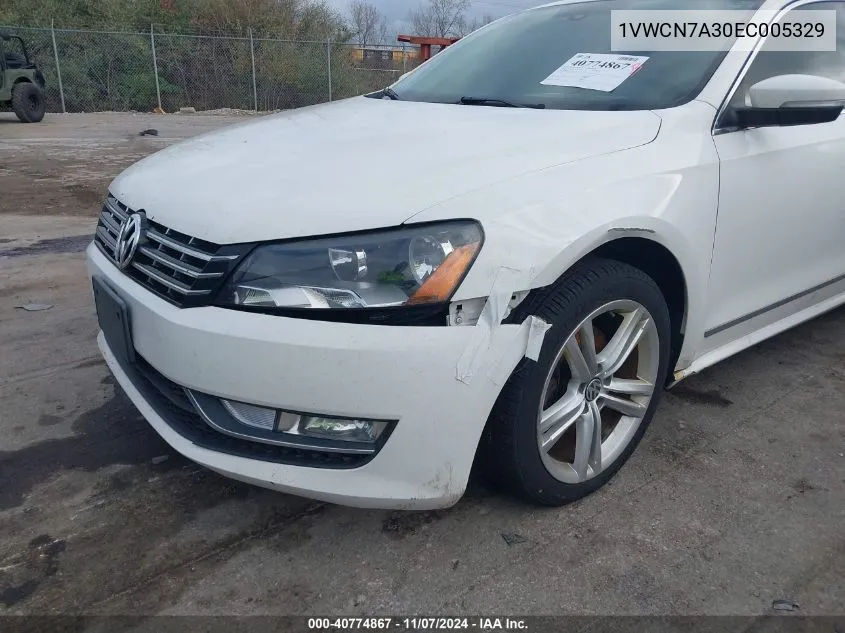 2014 Volkswagen Passat 2.0L Tdi Sel Premium VIN: 1VWCN7A30EC005329 Lot: 40774867