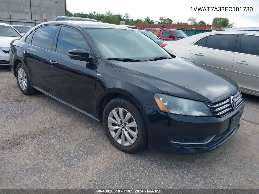 2014 Volkswagen Passat 1.8T Wolfsburg Edition VIN: 1VWAT7A33EC101730 Lot: 40826510