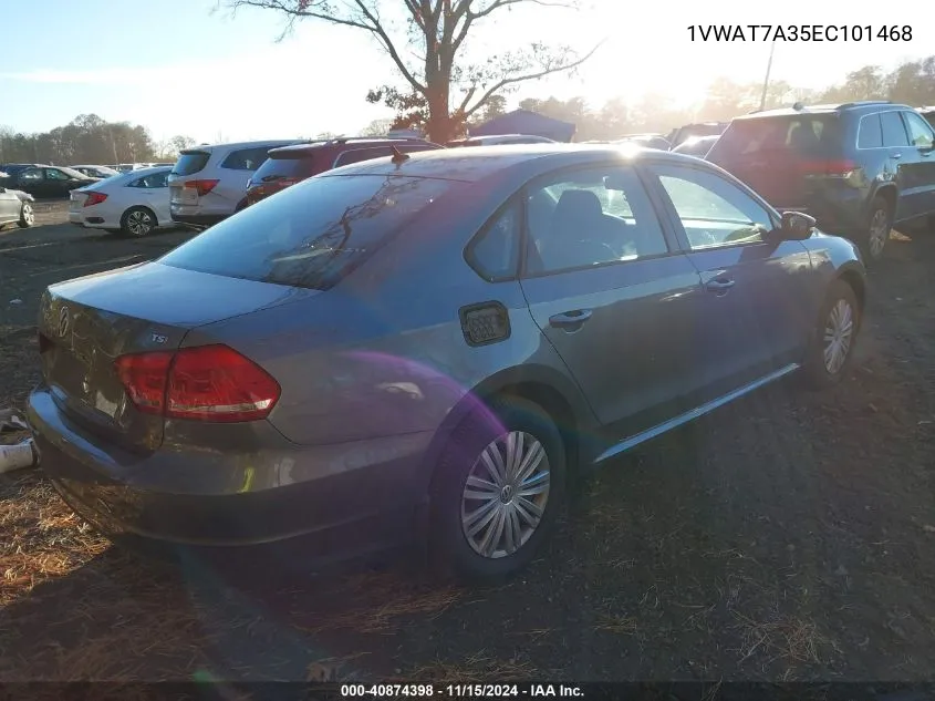 2014 Volkswagen Passat 1.8T S VIN: 1VWAT7A35EC101468 Lot: 40874398