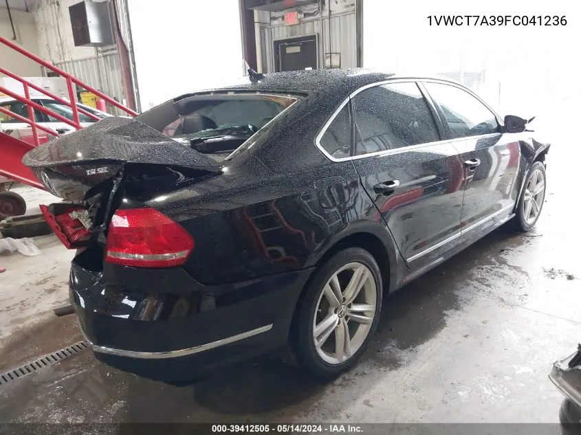 1VWCT7A39FC041236 2015 Volkswagen Passat 1.8T Sel Premium