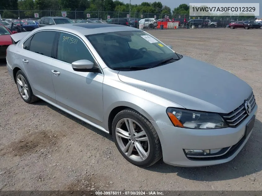 2015 Volkswagen Passat 2.0L Tdi Sel Premium VIN: 1VWCV7A30FC012329 Lot: 39975011