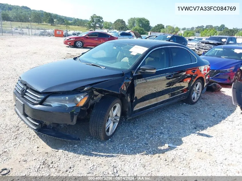 2015 Volkswagen Passat 2.0L Tdi Sel Premium VIN: 1VWCV7A33FC084769 Lot: 40079256