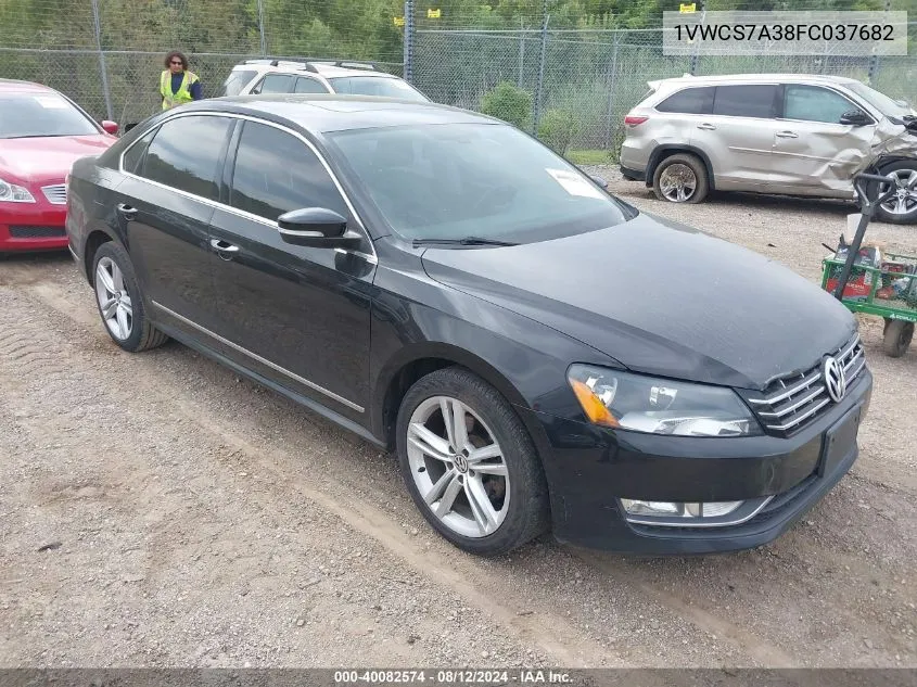 2015 Volkswagen Passat 1.8T Sel Premium VIN: 1VWCS7A38FC037682 Lot: 40082574