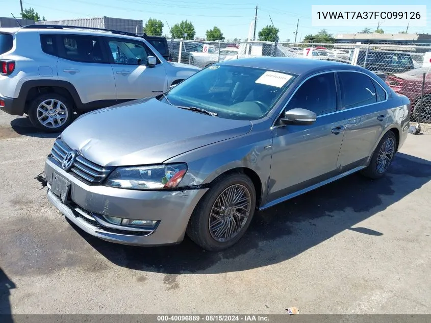 2015 Volkswagen Passat 1.8T Limited Edition VIN: 1VWAT7A37FC099126 Lot: 40096889