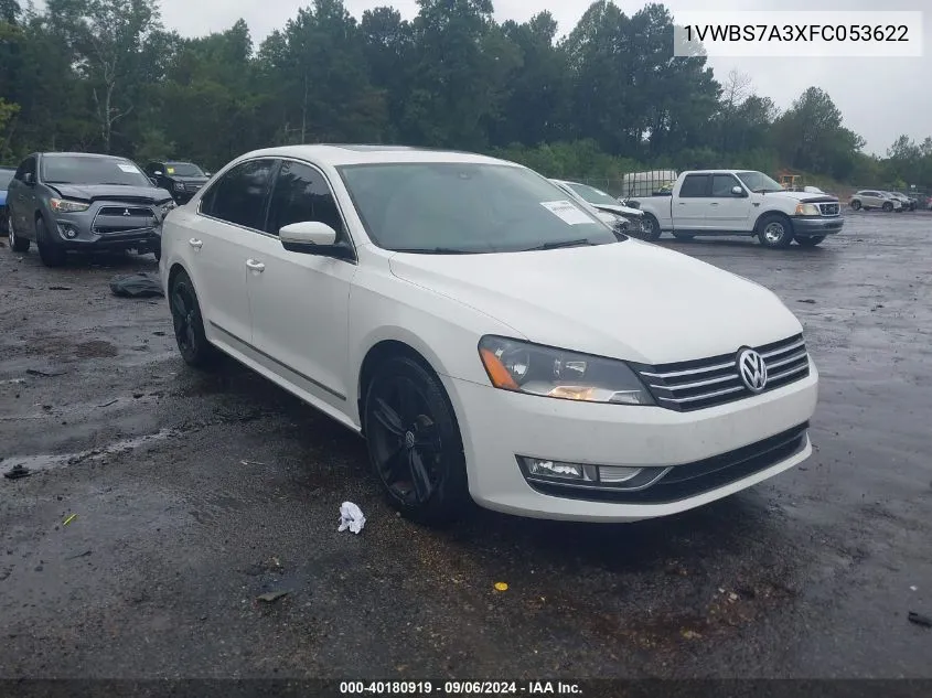 1VWBS7A3XFC053622 2015 Volkswagen Passat 1.8T Se