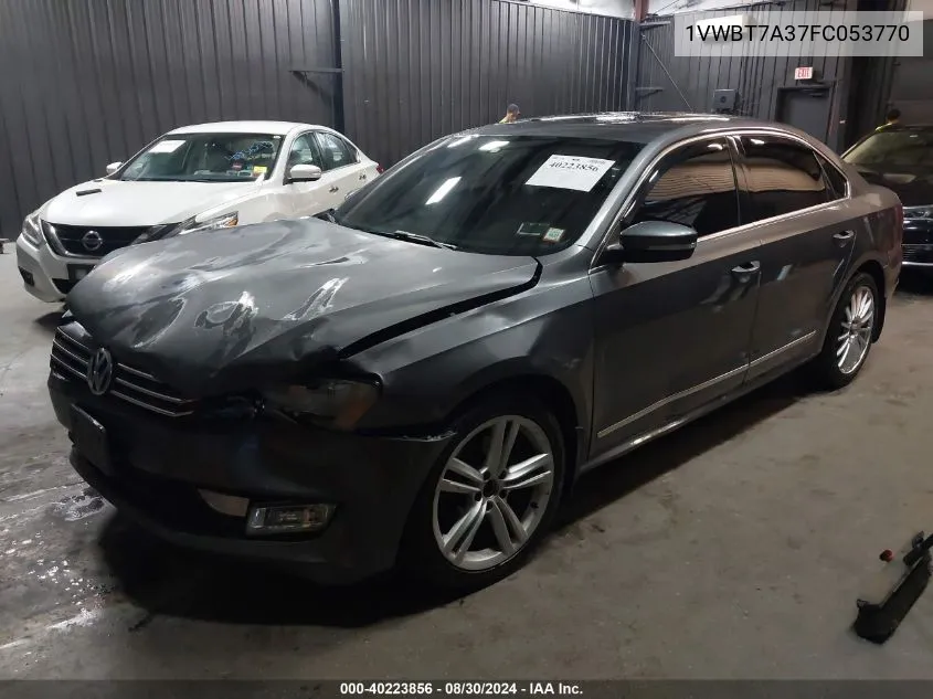 2015 Volkswagen Passat 1.8T Se VIN: 1VWBT7A37FC053770 Lot: 40223856