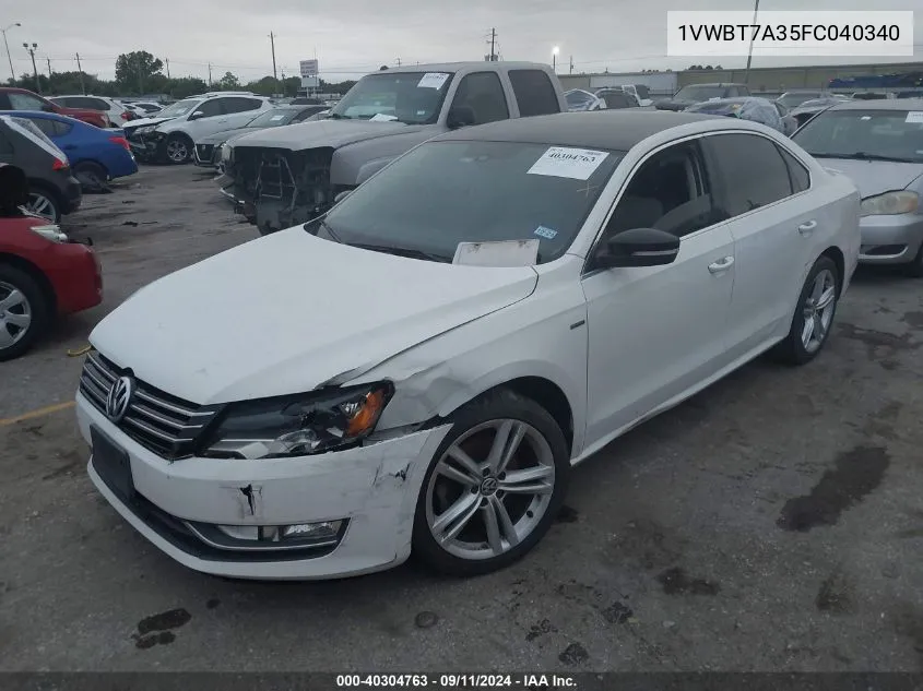 2015 Volkswagen Passat Se VIN: 1VWBT7A35FC040340 Lot: 40304763