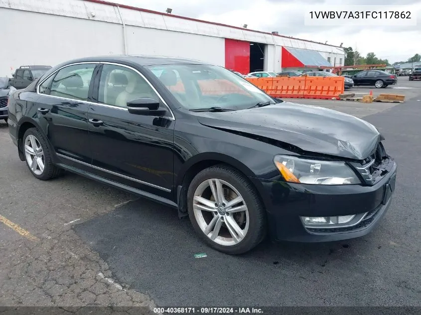 2015 Volkswagen Passat 2.0L Tdi Se VIN: 1VWBV7A31FC117862 Lot: 40368171