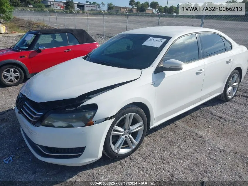 2015 Volkswagen Passat 1.8T Wolfsburg Edition VIN: 1VWAT7A32FC066213 Lot: 40368825