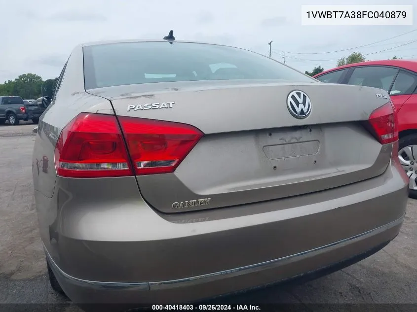 2015 Volkswagen Passat 1.8T Se VIN: 1VWBT7A38FC040879 Lot: 40418403