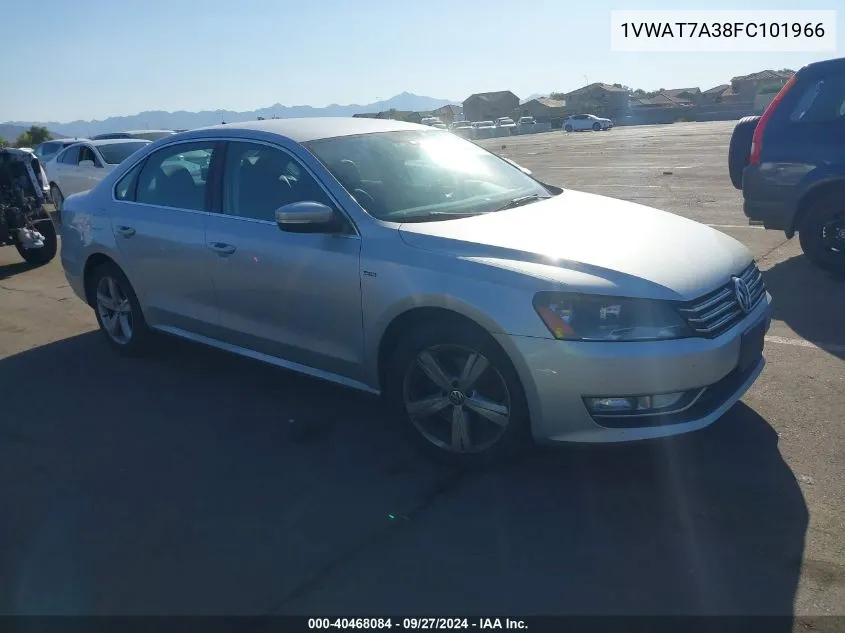 2015 Volkswagen Passat 1.8T Limited Edition VIN: 1VWAT7A38FC101966 Lot: 40468084