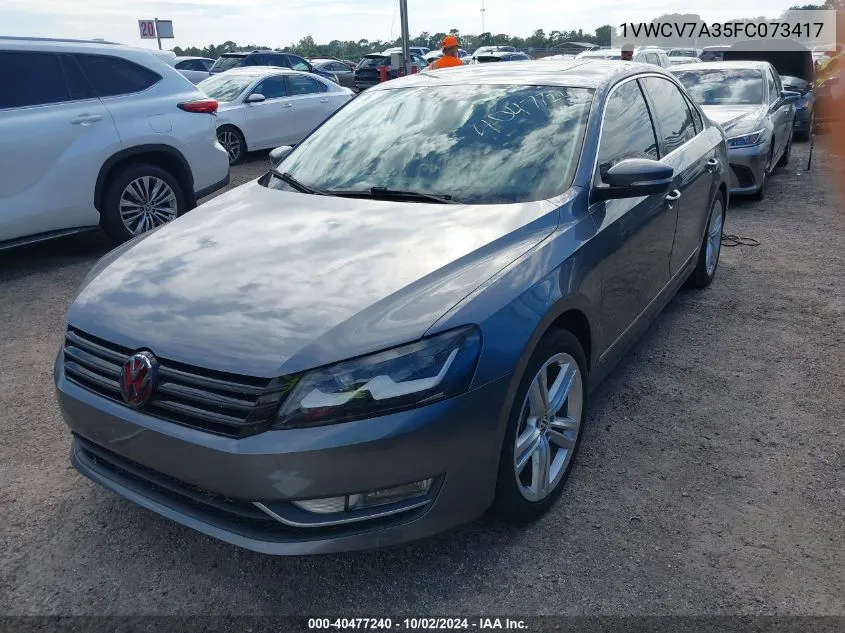 1VWCV7A35FC073417 2015 Volkswagen Passat 2.0L Tdi Sel Premium