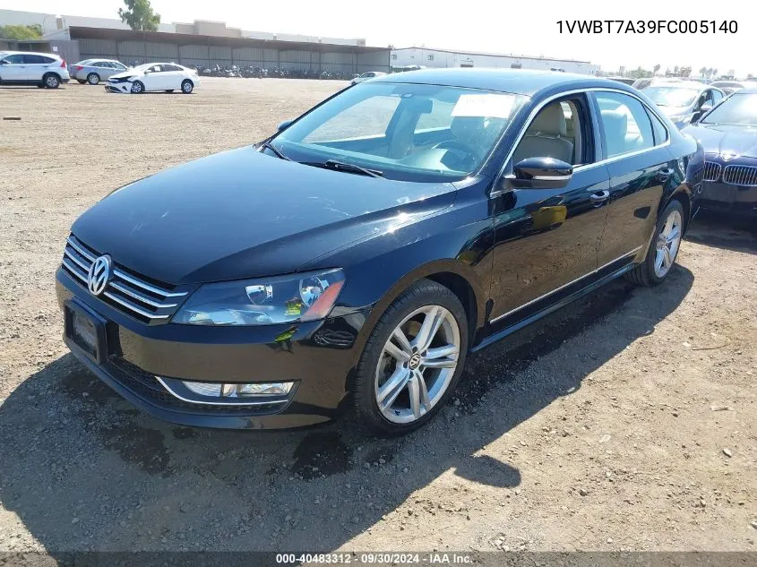 2015 Volkswagen Passat 1.8T Se VIN: 1VWBT7A39FC005140 Lot: 40483312