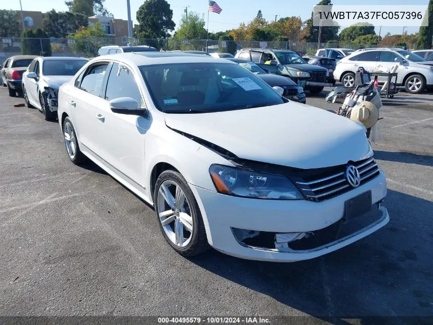 2015 Volkswagen Passat 1.8T Se VIN: 1VWBT7A37FC057396 Lot: 40495579