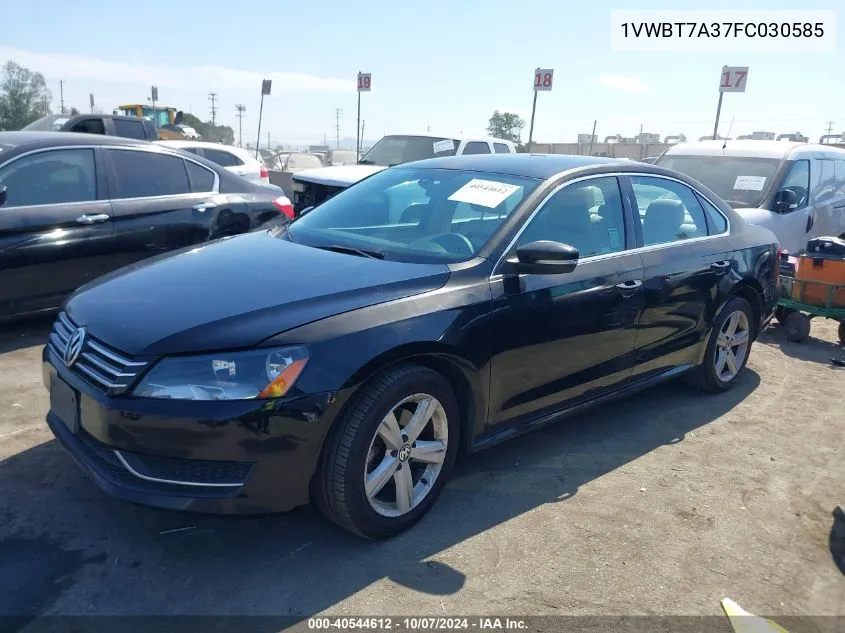 2015 Volkswagen Passat 1.8T Se VIN: 1VWBT7A37FC030585 Lot: 40544612