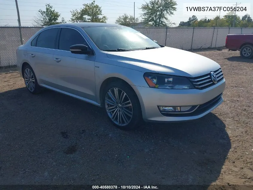 2015 Volkswagen Passat 1.8T Sport VIN: 1VWBS7A37FC056204 Lot: 40580378