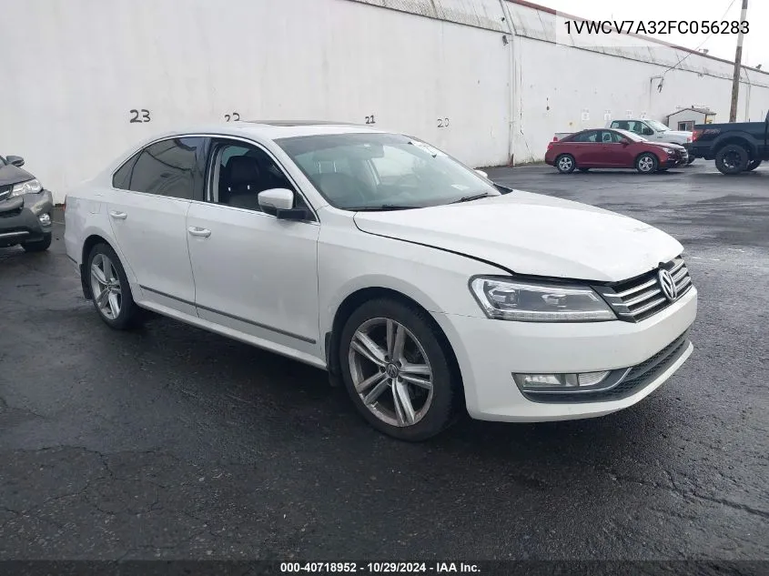 2015 Volkswagen Passat 2.0L Tdi Sel Premium VIN: 1VWCV7A32FC056283 Lot: 40718952