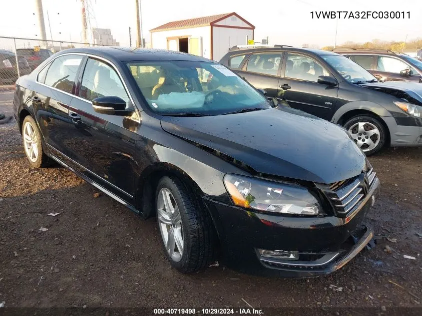 2015 Volkswagen Passat 1.8T Se VIN: 1VWBT7A32FC030011 Lot: 40719498