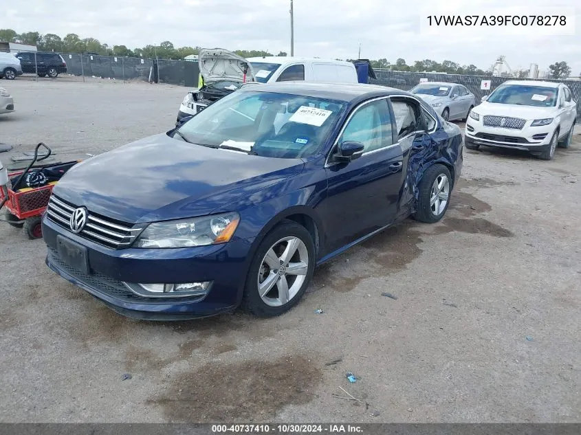 1VWAS7A39FC078278 2015 Volkswagen Passat 1.8T Limited Edition