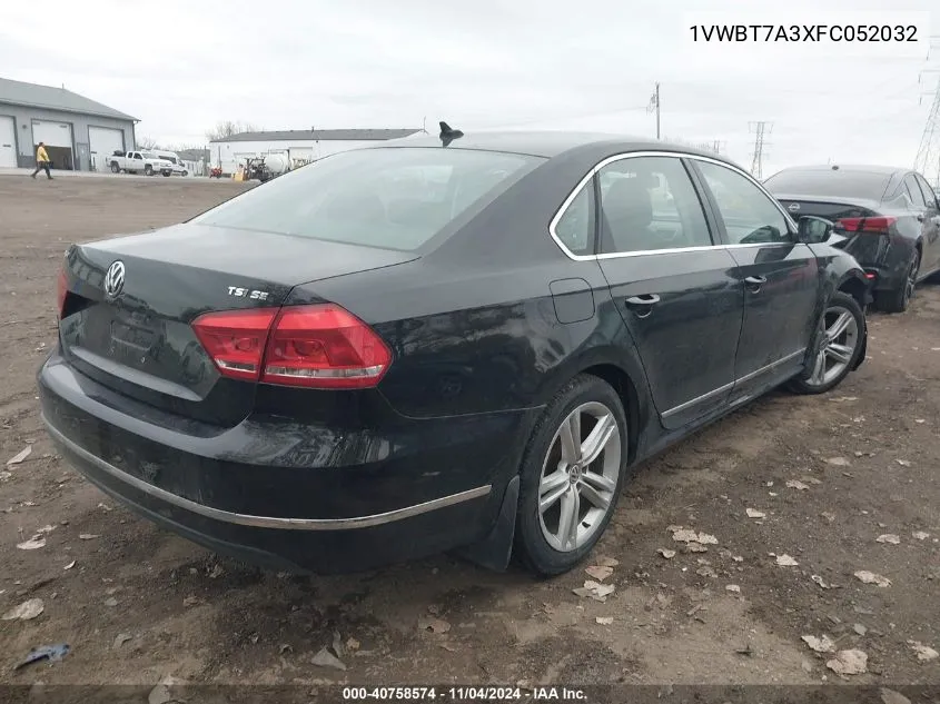 2015 Volkswagen Passat 1.8T Se VIN: 1VWBT7A3XFC052032 Lot: 40758574