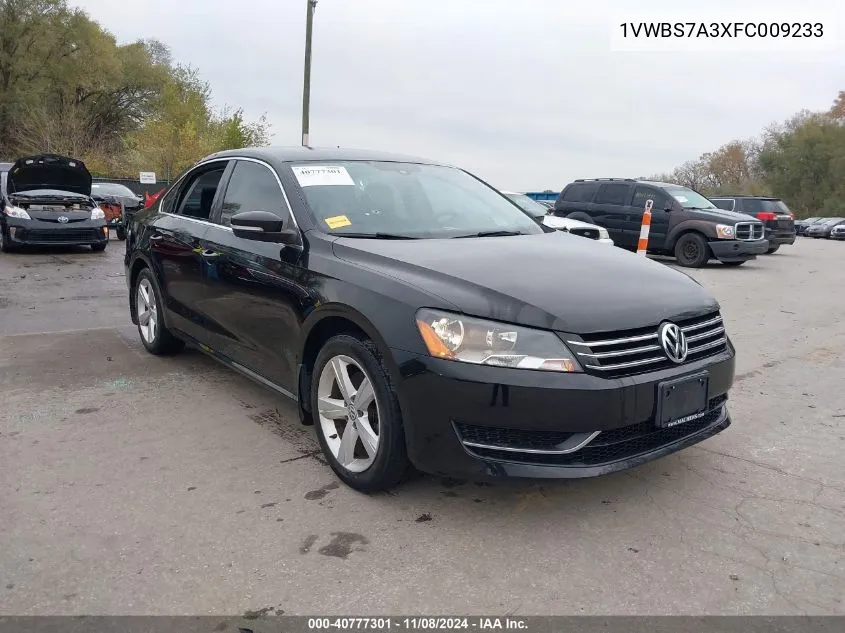 2015 Volkswagen Passat 1.8T Se VIN: 1VWBS7A3XFC009233 Lot: 40777301