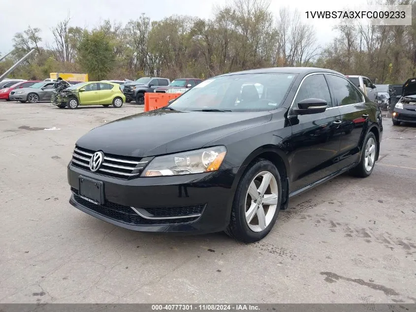 2015 Volkswagen Passat 1.8T Se VIN: 1VWBS7A3XFC009233 Lot: 40777301