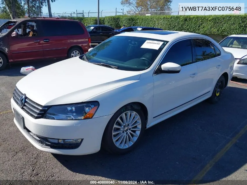 2015 Volkswagen Passat 1.8T Se VIN: 1VWBT7A3XFC075648 Lot: 40808040