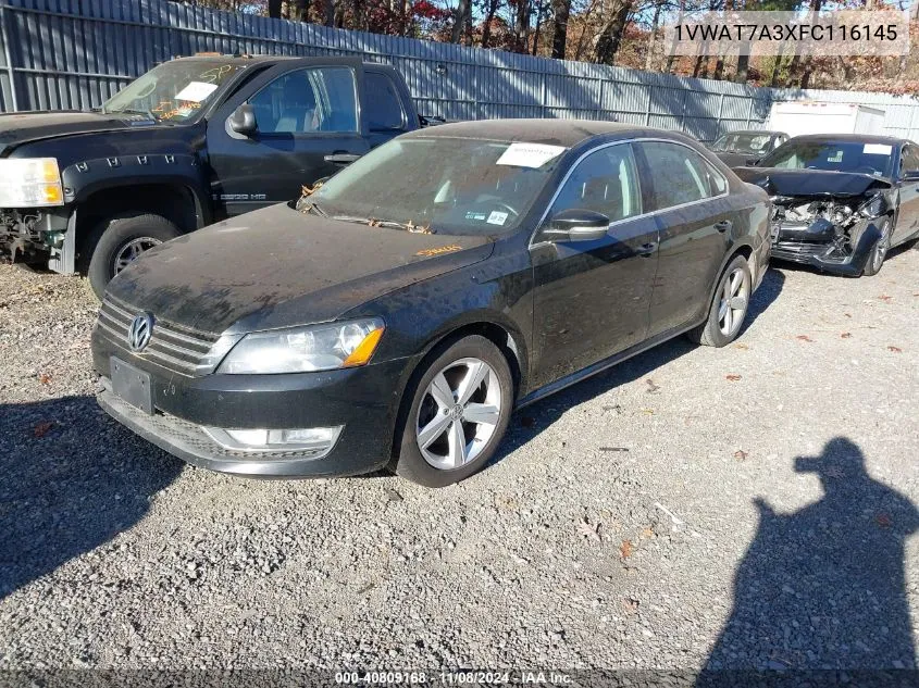 2015 Volkswagen Passat 1.8T Limited Edition VIN: 1VWAT7A3XFC116145 Lot: 40809168