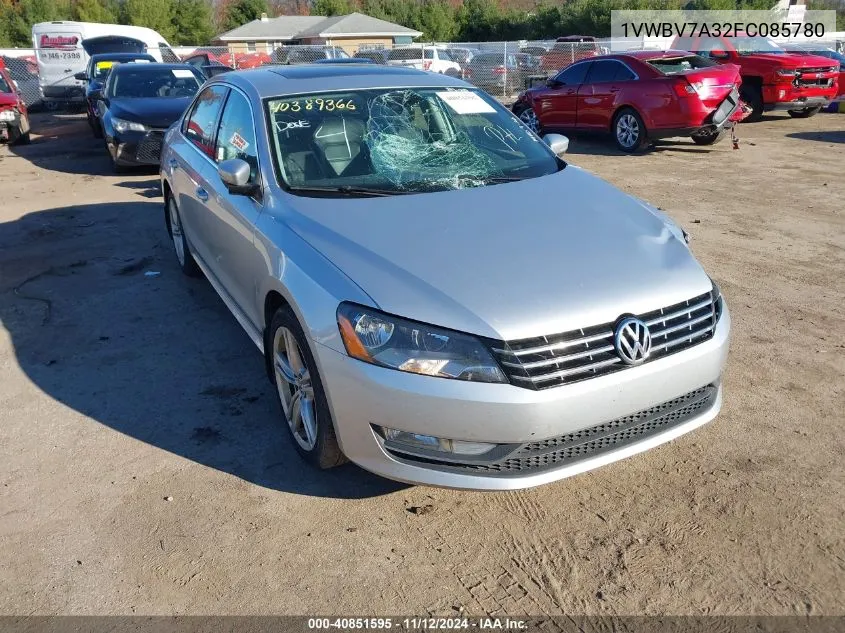 2015 Volkswagen Passat 2.0L Tdi Se VIN: 1VWBV7A32FC085780 Lot: 40851595