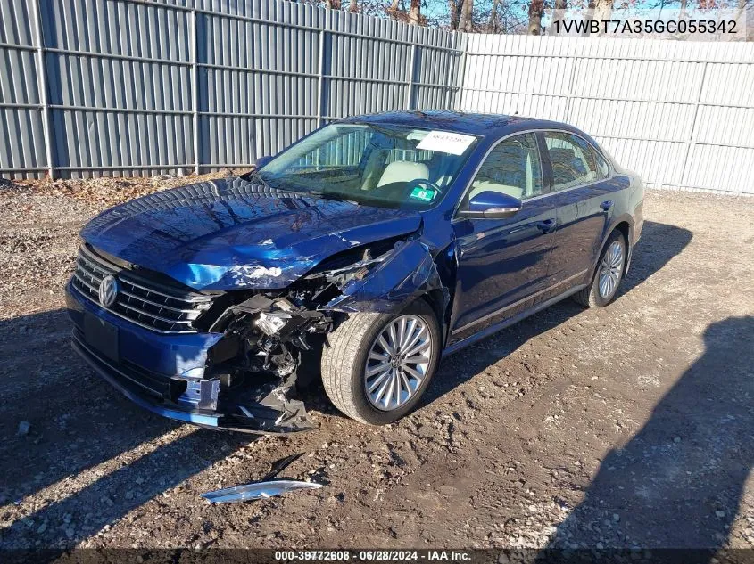 1VWBT7A35GC055342 2016 Volkswagen Passat 1.8T Se